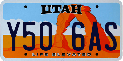 UT license plate Y506AS
