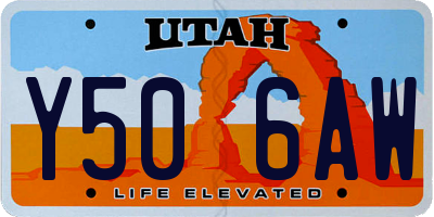 UT license plate Y506AW