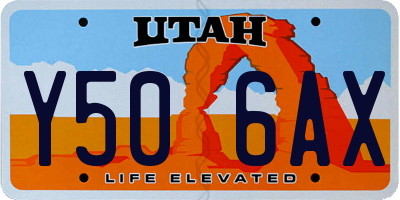 UT license plate Y506AX