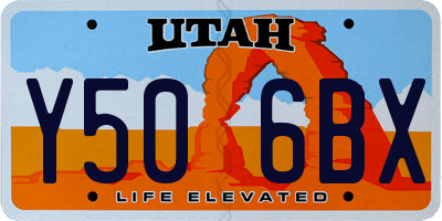 UT license plate Y506BX