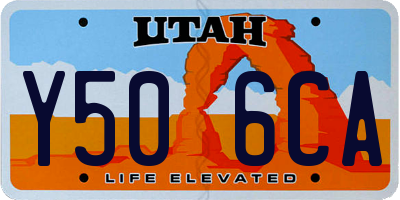 UT license plate Y506CA