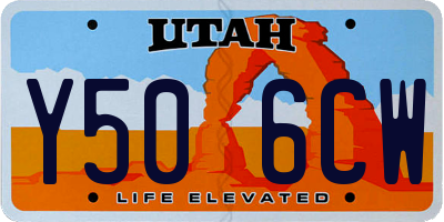 UT license plate Y506CW
