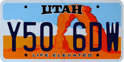 UT license plate Y506DW