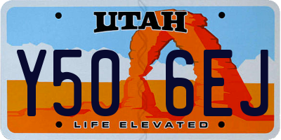 UT license plate Y506EJ