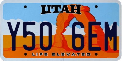 UT license plate Y506EM