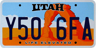 UT license plate Y506FA