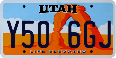 UT license plate Y506GJ