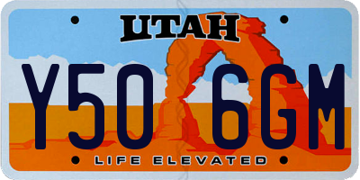 UT license plate Y506GM