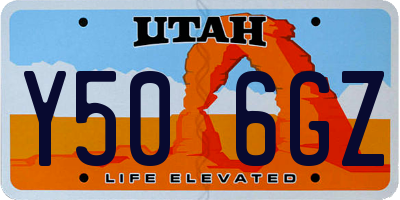 UT license plate Y506GZ