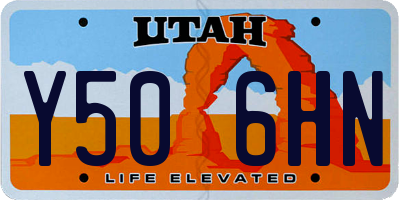 UT license plate Y506HN