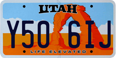 UT license plate Y506IJ