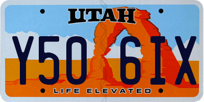 UT license plate Y506IX