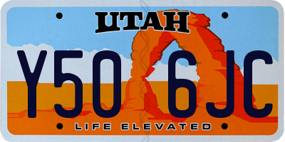 UT license plate Y506JC