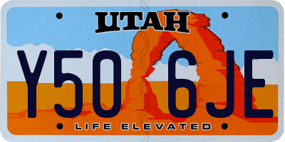 UT license plate Y506JE