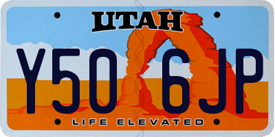 UT license plate Y506JP