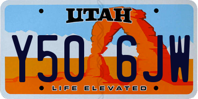 UT license plate Y506JW
