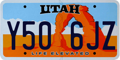 UT license plate Y506JZ
