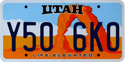 UT license plate Y506KO