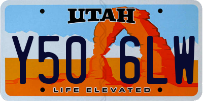 UT license plate Y506LW
