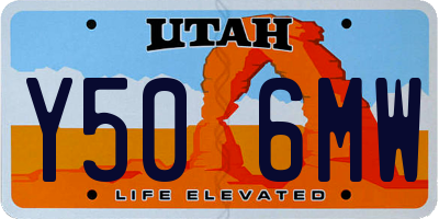 UT license plate Y506MW