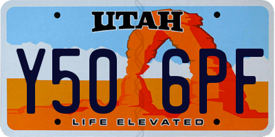 UT license plate Y506PF