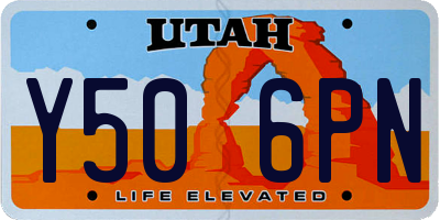 UT license plate Y506PN