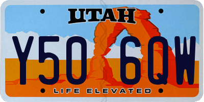 UT license plate Y506QW