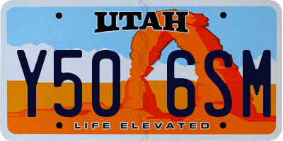 UT license plate Y506SM
