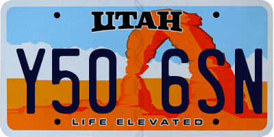 UT license plate Y506SN