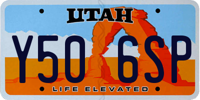 UT license plate Y506SP