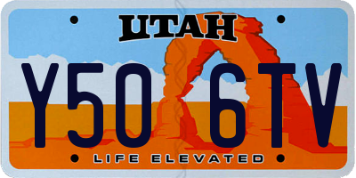 UT license plate Y506TV