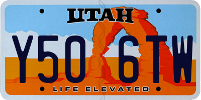 UT license plate Y506TW