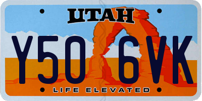 UT license plate Y506VK