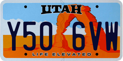 UT license plate Y506VW