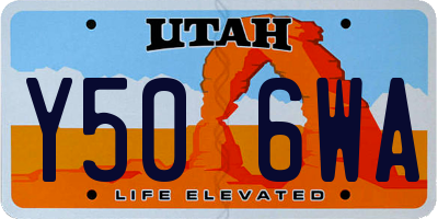 UT license plate Y506WA