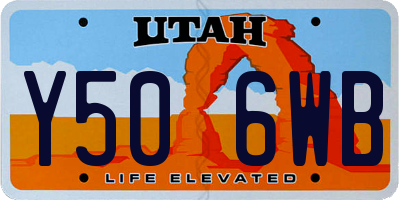 UT license plate Y506WB
