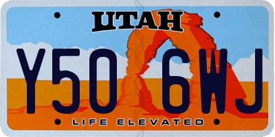UT license plate Y506WJ
