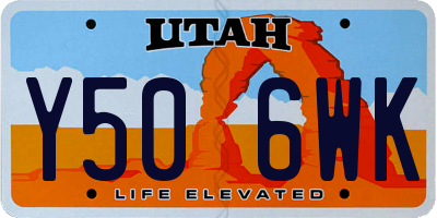 UT license plate Y506WK