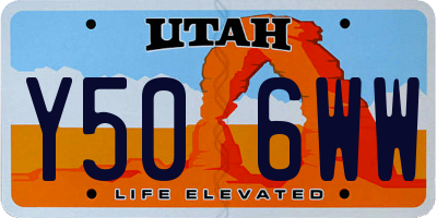 UT license plate Y506WW