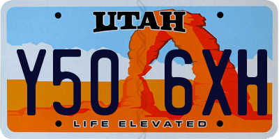 UT license plate Y506XH