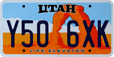 UT license plate Y506XK