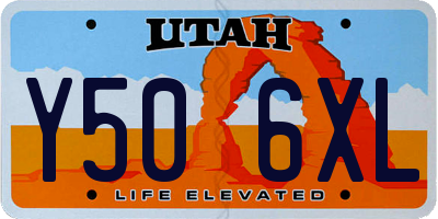 UT license plate Y506XL