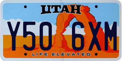 UT license plate Y506XM