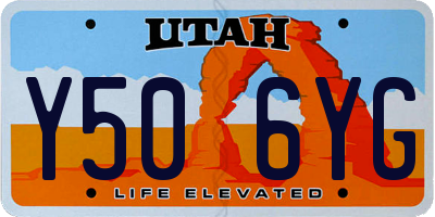 UT license plate Y506YG