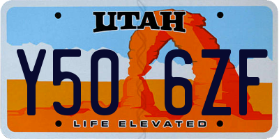 UT license plate Y506ZF