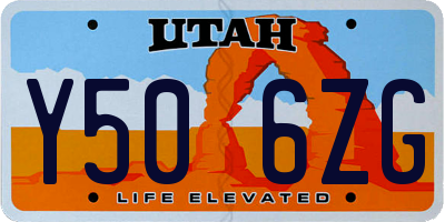 UT license plate Y506ZG