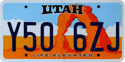 UT license plate Y506ZJ
