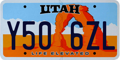 UT license plate Y506ZL