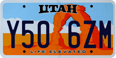 UT license plate Y506ZM
