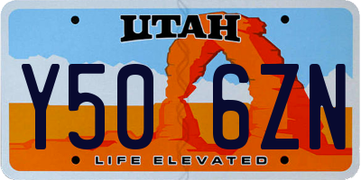 UT license plate Y506ZN